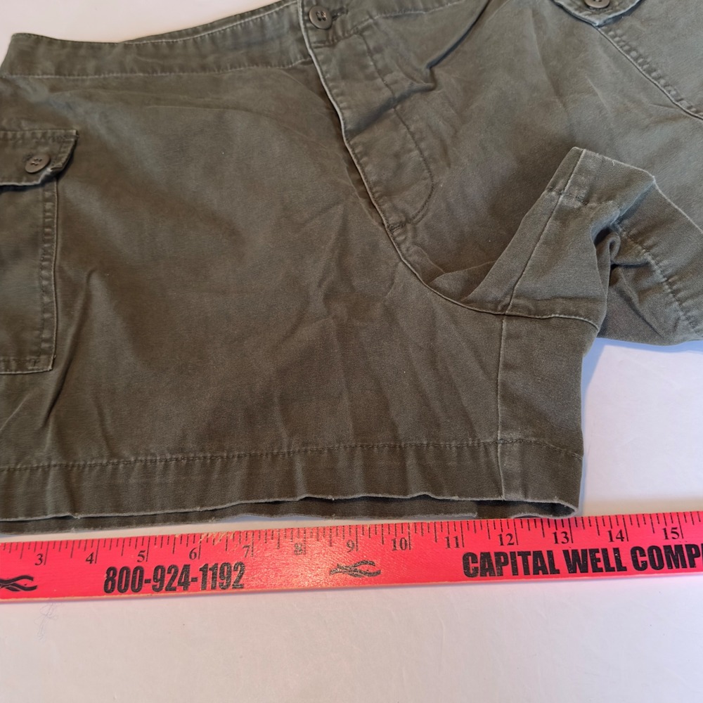 J.Crew Womens Size 14 Olive Green Cotton Chino Cargo Shorts Utility Mid Rise - Picture 2 of 8